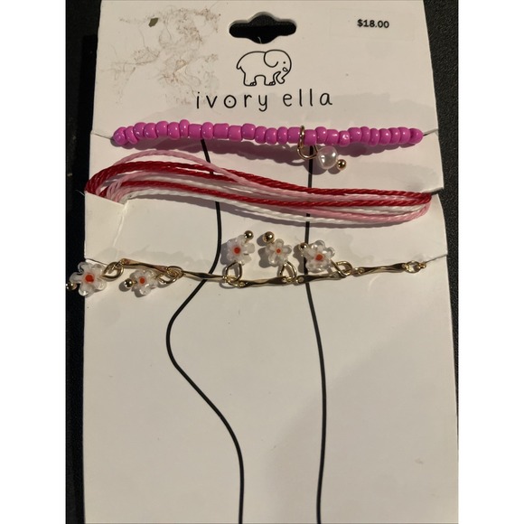 Ivory Ella Anklets Extender Easter Gift, Colorful Girls Three Piece - Picture 2 of 3